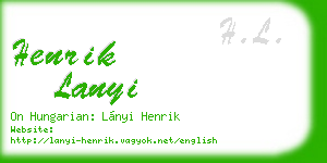 henrik lanyi business card